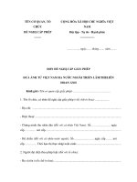 MẪU ĐƠN ĐỀ NGHỊ CẤP GIẤY PHÉP ĐƯA ẢNH TỪ VIỆT NAM RA NƯỚC NGOÀI TRIỂN LÃM/THI/LIÊN HOAN ẢNH pdf