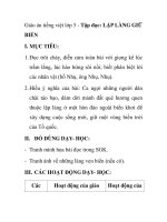 Giáo án tiếng việt lớp 5 - Tập đọc: LẬP LÀNG GIỮ BIỂN pps