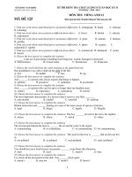 KÌ THI KIỂM TRA CHẤT LƯỢNG 8 TUẦN HỌC KỲ II NĂM HỌC : 2010 - 2011 MÔN THI: TIẾNG ANH 12 MÃ ĐỀ 125 pptx
