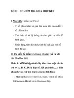 Tiết 121: ĐỀ KIỂM TRA GIỮA HỌC KÌ II pps