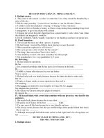 ĐỀ LUYỆN THI VÀ ĐÁP ÁN - TIẾNG ANH ( Số 7 ) doc