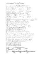 ĐỀ LUYỆN THI TIẾNG ANH 06 ppt