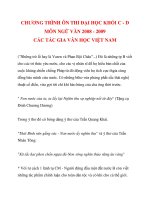 CHƯƠNG TRÌNH ÔN THI ĐẠI HỌC KHỐI C - D MÔN NGỮ VĂN 2008 - 2009_5 doc