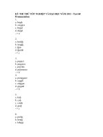 KỲ THI THỬ TỐT NGHIỆP VÀ ĐẠI HỌC NĂM 2011 - Test 60 docx
