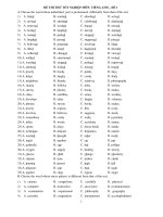 ĐỀ THI THỬ TỐT NGHIỆP MÔN: TIẾNG ANH – ĐỀ 1 ppsx