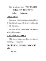 Giáo án toán học lớp 5 - TIẾT 83 : GIỚI THIỆU MÁY TÍNH BỎ TÚI ppsx