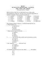 ĐỀ SỐ 1 - ĐỀ THI TUYỂN SINH ĐẠI HỌC – CAO ĐẲNG MÔN : TIẾNG ANH – KHỐI D pps