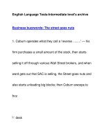 English Language Tests-Intermediate level''''s archiveBusiness buzzwords: The street goes nuts pot