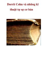 Dorrit Cohn và những kĩ thuật tự sự cơ bản docx