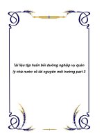 Tài liệu tập huấn bồi dưỡng nghiệp vụ quản lý nhà nước về tài nguyên môi trường part 3 doc