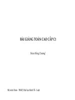 Bài giảng Toán cao cấp C1  Đoàn Hồng Chương