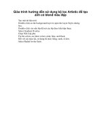 Giáo trình hướng dẫn sử dụng bộ lọc Artistic để tạo ảnh có blend màu đẹp phần 1 doc