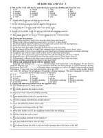 ĐỀ KIỂM TRA ANH VĂN - 3 ppt