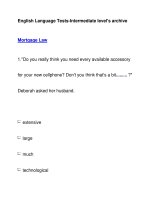 English Language Tests-Intermediate level''''s archiveMortgage Law pps