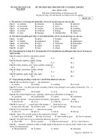 ĐỀ THI CHỌN HỌC SINH GIỎI LỚP 12 NĂM HỌC 2010-2011 Môn: TIẾNG ANH docx