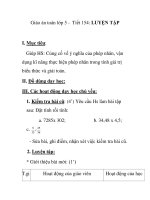 Giáo án toán lớp 5 - Tiết 154: LUYỆN TẬP ppsx