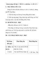 Giáo án tập viết lớp 3 - Tiết 34 : n chữ hoa : A, M, N, V. ppsx