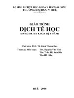Giáo trình dịch tễ học y học part 1 potx