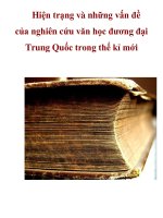 Hiện trạng và những vấn đề của nghiên cứu văn học đương đại Trung Quốc trong thế kỉ mới_2 pdf