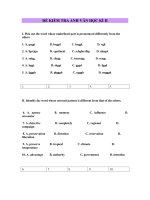 ĐỀ KIỂM TRA ANH VĂN HỌC KÌ II pps