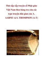Thử sắp xếp truyện cổ Phật giáo Việt Nam theo bảng tra cứu các type truyện dân gian của A. AARNE và S. THOMPSON (A-T) pot