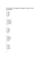 KỲ THI THỬ TỐT NGHIỆP VÀ ĐẠI HỌC NĂM 2011 - Test 55 pps