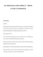 XÁC ĐỊNH HÀM LƯỢNG NHÔM Al+++ TRONG VẮCXIN VÀ SINH PHẨM pptx