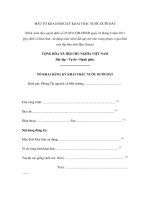 MẪU TỜ KHAI ĐĂNG KÝ KHAI THÁC NƯỚC DƯỚI ĐẤT potx