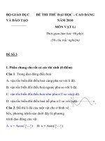 ĐỀ THI THỬ ĐẠI HỌC – CAO ĐẲNG NĂM 2010 Đề Số 3 pptx