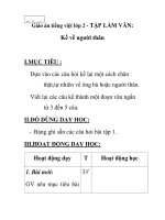 Tuần 11 Giáo án tiếng việt lớp 2 - TẬP LÀM VĂN: Kể về người thân ppsx