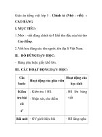 Giáo án tiếng việt lớp 5 - Chính tả (Nhớ - viết) : CAO BẰNG potx