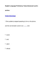 English Language Proficiency Tests-Advanced Level''''sarchiveVerbal Advantage doc