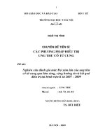 Các phương pháp điều trị ung thư cổ tử cung