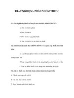TRẮC NGHIỆM - PHÂN NHÓM THUỐC pot