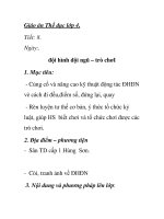 Giáo án Thể dục lớp 4 - Tiết: 8 đội hình đội ngũ – trò chơI 1. Mục potx