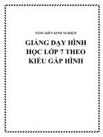 skkn giảng dạy hình học lớp 7 theo kiểu gấp hình