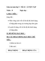 Giáo án toán lớp 5 - Tiết 41 : LUYỆN TẬP doc