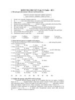 KIỂM TRA HỌC KỲ I Lớp 12 Chuẩn – Đề 1 docx