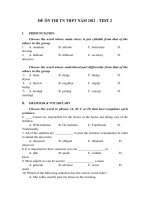 ĐỀ ÔN THI TN THPT NĂM 2011 - TEST 2 pot