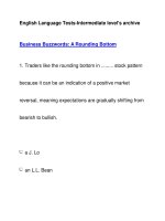 English Language Tests-Intermediate level''''s archiveBusiness Buzzwords: A Rounding Bottom pdf