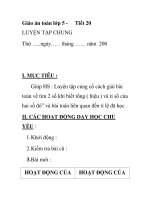 Giáo án toán lớp 5 LUYỆN TẬP CHUNG docx