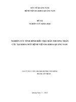 Nghiên cứu tình hình điều trị chấn thương nhãn cầu tại khoa mắt bệnh viện đa khoa quảng nam