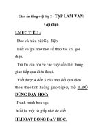 Giáo án tiếng việt lớp 2 - TẬP LÀM VĂN: Gọi điện ppt