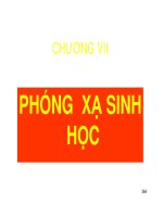 LÝ SINH ĐẠI CƯƠNG - CHƯƠNG VII PHÓNG XẠ SINH HỌC pptx
