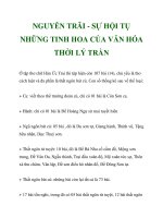 NGUYỄN TRÃI - SỰ HỘI TỤ NHỮNG TINH HOA CỦA VĂN HÓA THỜI LÝ TRẦN_4 ppt