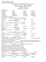 ĐỀ THI THỬ TỐT NGHIỆP THPT Năm học 2010-2011 Môn thi : Anh văn 12 pot