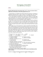 Kiểm Tra Học Kỳ I Môn ANH VĂN Lớp 12 - Số 06 pot