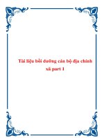 Tài liệu bồi dưỡng cán bộ địa chính xã part 1 pot