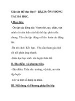 Giáo án thể dục lớp 5 - BÀI 24: ÔN 5 ĐỘNG TÁC ĐÃ HỌC ppsx