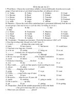 Đề thi thử anh văn số 1 pps